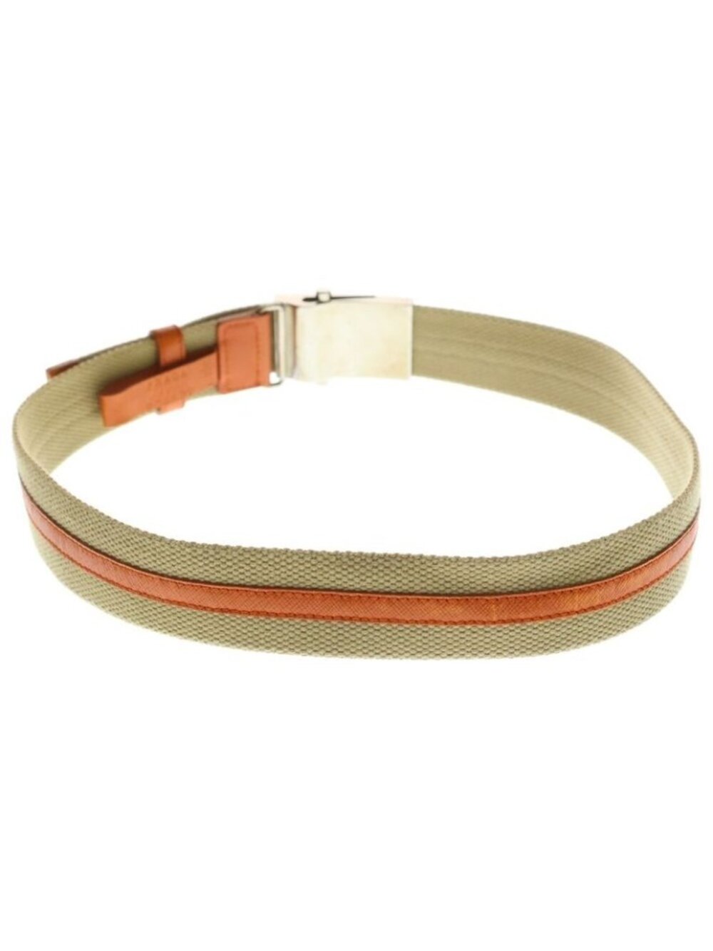 Prada Gacha Belt Silver Beige Orange View 2